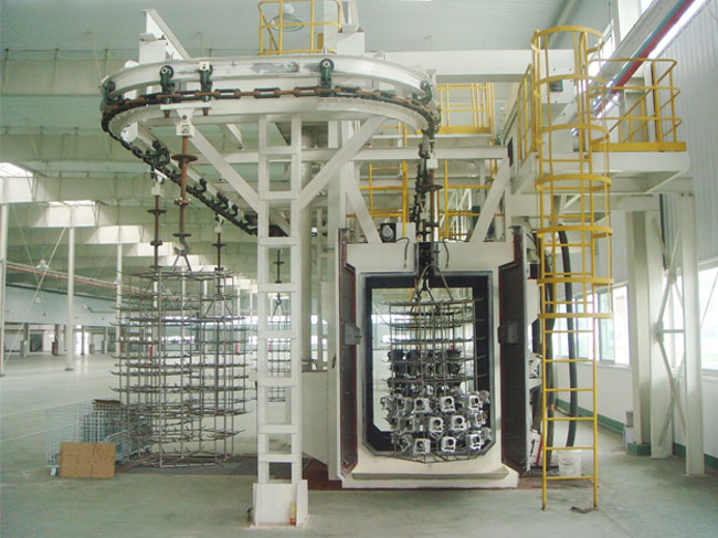 Catenary shot blasting machine