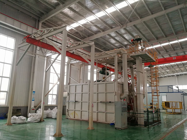 Catenary shot blasting machine